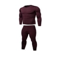 thumbnail image 1 of Ensemble de sous-Vêtements Thermiques pour Hommes 2 Pcs, Ensemble de Pyjama Long Johns d'Hiver, Coupe Ajustée Hauts Bas, sous-Vêtements Chauds en Velours pour l'Hiver, 1 of 6