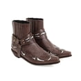 thumbnail image 1 of LSLJS Men's Ankle Boots, Fashion Large Size Winter Western for Men's Embroidery Mid Calf Chunky Heel Retro Pointed, 1 of 3
