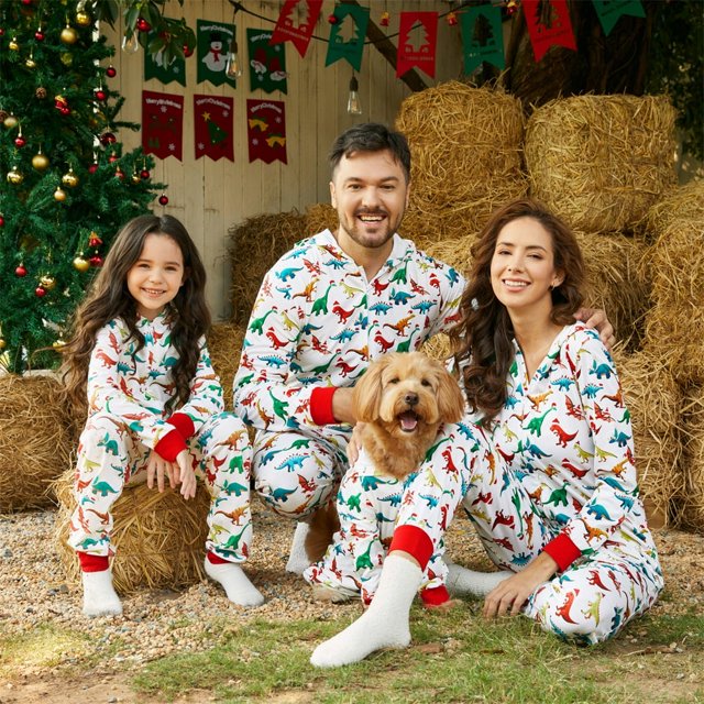 Pyjamas de Noël Assortis pour la Famille Ensembles Pyjamas à Carreaux Ensemble Bébé Enfants Hommes Femmes Combinaison