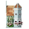 thumbnail image 3 of Home Bazaar HB-9095BS Pink Flower Pot Victorian Cottage Birdhouse, Light Blue, 3 of 6