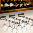 thumbnail image 4 of 4PCS Wine Glass Holder Set Wall Mounted Wine Glass Rack 11.81 inch Iron Wire Glasses Storage Hanger, 4 of 8