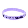 thumbnail image 4 of 5 Pcs TYPE 2 DIABETIC Silicone Wristband Soft Bracelets For Daily Reminder, 4 of 7