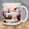 thumbnail image 1 of LSLJS Floral Sewing Machine Mug, Funny Coffee Mug - Sewing Mug, Any Day Spent Sewing Is A Good Day, Sewing Machine Cup, Sewing Coffee Mug, Cups, 1 of 5