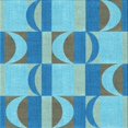 thumbnail image 1 of Ahgly Company Tapis d'Intérieur Lavable en Machine Carré Transitionnel Bleu Glacier, 4 Pieds Carré, 1 of 7