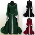 thumbnail image 3 of UPPADA Robe Longue Renaissance Médiévale pour Femmes, Costume Vintage Goth, Grande Taille, Robes Irlandaises par-Dessus, Robe Maxi à Col en V, 3 of 4