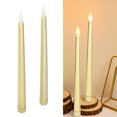 thumbnail image 1 of ANGGREK Flameless Taper Candles , LED Candle Light Wiring Free 2pcs Plastic Soft For Pet For Festival For Birthday Party, 1 of 8