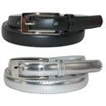 thumbnail image 1 of CTM® Ceinture Mince en Cuir de 3/4 Po pour Robe (Lot de 2 Couleurs) (pour Femmes), 1 of 6