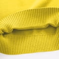 thumbnail image 5 of SERTG Child and Child Sweater Kids Fall Solid Color Plaid Kids Crew Neck Soft Knit Pullover Tops Winter Long Sleeve Round Neck Sweaters(Yellow#1,3-4 Years), 5 of 5