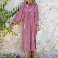 thumbnail image 2 of RKSTN Robes pour Femme Robe à Imprimé Floral à Manches Bouffantes Grande Taille Robe à Manches Courtes à Col en V Fluide Robe Maxi de Soirée, 2 of 6