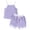 Purple, variant on Yammkia Cute Summer Clothes for Girls Baby Girl Clothes Toddler Girls Summer Outfits Kids Short Fly Sleeve Cute Ruffle Shirts Tops Butterfly Shorts Set(Pink,2-3 Years)