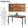 thumbnail image 2 of YUSAZENS 78.7" Modern Rectangular Dining Table with Special-Shaped Legs, Large Long Kitchen Table for Dining Room & Living Room, 2 of 8