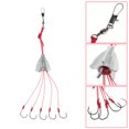 thumbnail image 2 of Tignapoo Ensemble de 4 Hameçons Anti-Accrochage à Explosion avec Boîte de Rangement, Hameçons de Pêche en Acier au Carbone 11# Robustes pour Lancer en Mer Profonde, Conception à Captures Multiples avec Poids de Plomb, 2 of 6
