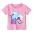 thumbnail image 1 of Chandails pour Filles Mignons Dessin Animé Manches Courtes Chandails pour Filles Col Rond Tenues d'Été pour Tout-Petites Filles T-Shirts pour Filles 4-5 Ans Tenue pour Fille, 1 of 3