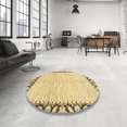 thumbnail image 3 of Ahgly Company Tapis d'Intérieur Carrés Abstraits Brun Cannelle, Tapis de Zone Abstraits, 4 Pieds Carré, 3 of 6