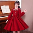thumbnail image 3 of Robe Princesse Fille Automne Bébé Enfant Robe de Bal Manches Longues Robes Mariage Anniversaire Robe de Fête Vestidos Ado Enfants Vêtements, 3 of 6