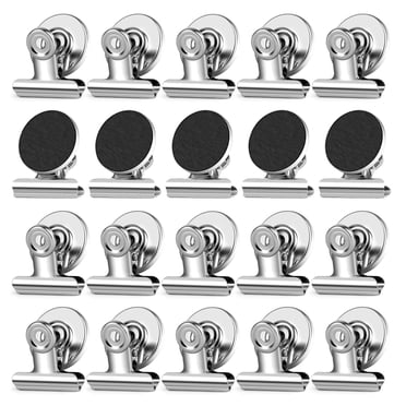 20 Pack Magnetic Clips for Refrigerator, Heavy Duty Fridge Magnet Clips, Scratch Free Metal Magnetic Clips for Whiteboard, Fridge, Kitchen, Office