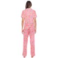thumbnail image 4 of White Mark Women's Tropical Short Sleeve Button-Down Pajama Set, 4 of 6