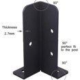 thumbnail image 2 of Ensemble de 4 Supports de Base d'Ancrage pour Poteau de Terrasse Ajustables, Réversibles, pour Poteau de Clôture en Bois, 2 of 10