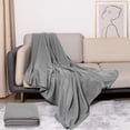 thumbnail image 1 of Meitianfacai Fleece Throw Blanket for Couch - Grey Throw Blankets Lightweight Fuzzy Cozy Soft Plush Warm Blankets and Throws for Sofa(Gray,50x60 inches）, 1 of 8