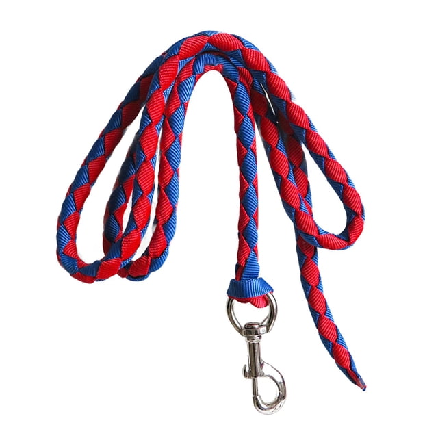 jinwen Horse Lead Rope Horse Leash Rope Horse Leading Rope Rein for Dog, Sheep, Pet 4m Red and Blue