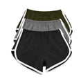 thumbnail image 1 of Timegard 3pc Womens Yoga Short Elastic Waisted Summer Athletic Running Active Sports Shorts Sweatshorts, 1 of 7