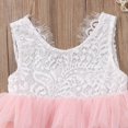 thumbnail image 4 of Robe en Tulle Princesse pour Petite Fille Sans Manches en Dentelle Tulle Patchwork Robe de Fête Concours, 4 of 7