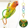 thumbnail image 2 of Parrot Exercise Toy with Climbing Swing Rings for Small Birds Budgie Lovebird Cage Activity Play Gym, 2 of 4
