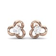 thumbnail image 1 of Boucles d'Oreilles Clous pour Femmes en Vermeil Rose en Argent Sterling 925 avec Améthyste Ronde de 4 mm et Griffes, 1 of 3