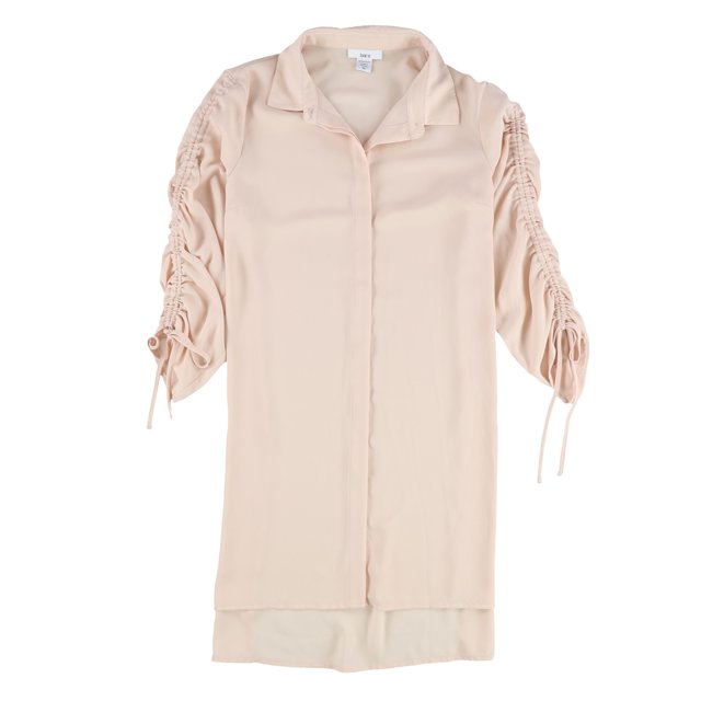 bar III Blouse Tunique Froncée pour Femme, Rose, Petit