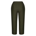 thumbnail image 5 of Timegard Plus Size Pants for Women Elastic Waist Solid Color Comfy Fall Casual Crop Pants with Pockets, 5 of 5