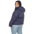 thumbnail image 3 of White Mark Women's Zip Hooded Puffer Jacket with Pockets, 3 of 7