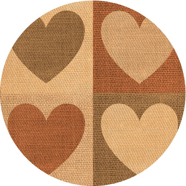 Ahgly Company Machine Washable Indoor Round Transitional Orange Area Rugs, 3' Round
