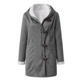 thumbnail image 2 of Innerwin Jacket Long Sleeve Ladies Coat Holiday Buttons Baggy Outwear Gray 4XL, 2 of 3