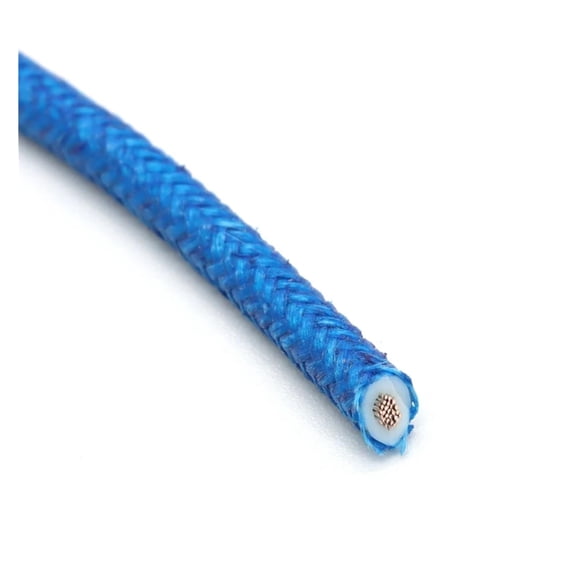 High Temperature Resistant Silicone Wire Copper Cable Fiberglass Braided Insulated 300°C Warm Floor Heat Element Line (Color : Blue, Size : 5 Meters_Square 2.0MM), WANGZC001