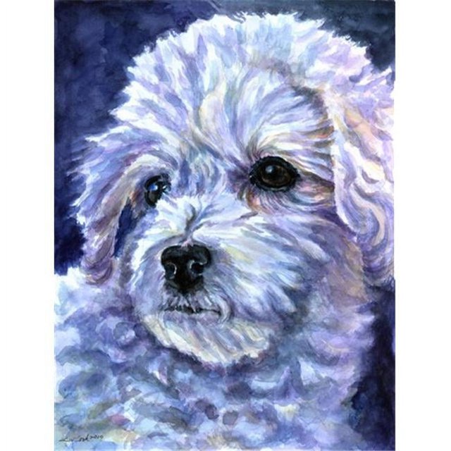 Carolines Treasures 7336CHF Bichon Frise Flag Canvas House Size