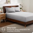 thumbnail image 4 of Bare Home Ultra-Soft Fitted Sheet + Pillowcase Set - Premium 1800 Collection - Deep Pocket - Twin XL, Light Gray, 4 of 7