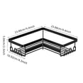 thumbnail image 2 of Product category Rack Storage Shelf - Shower Organizer with Soap Holder and Stainless Steel - No-Drill Wall Mounted Rack for Bathroom Dorm Kitchen, 2 of 5