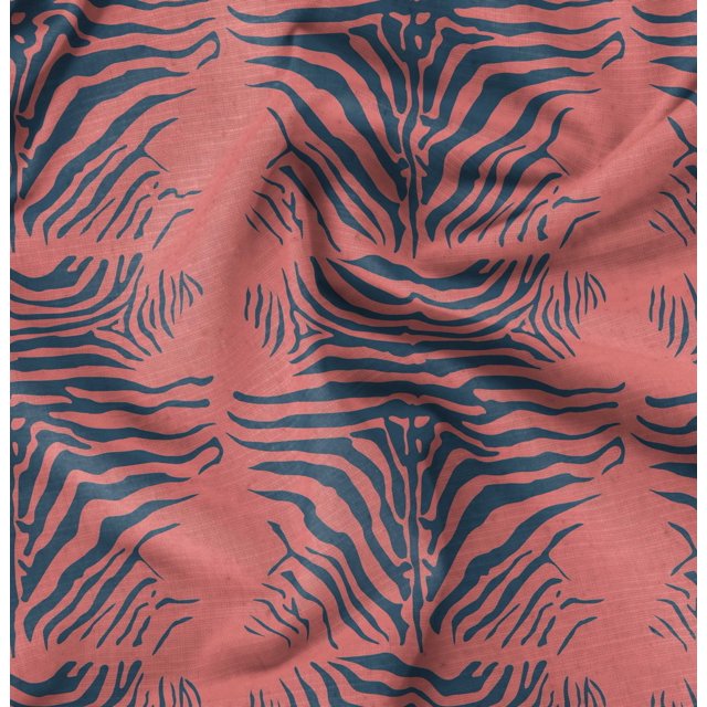 Soimoi Pink Modal Satin Fabric Wild Animal Skin Print Sewing Fabric BTY 42 Inch Wide