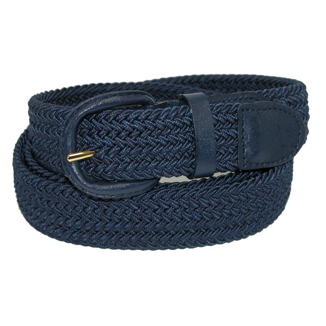 CTM® Ceinture Tressée Élastique avec Boucle Couverte (Lot de 2) (Hommes)