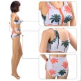 thumbnail image 2 of Women's Coconut Tree Print High Waist Bikini Set Bathing Suit, 2 of 4