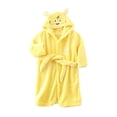 thumbnail image 1 of Sunnyoo Little Boys Hooded Warm Flannel Bathrobe Cartoon Nightrobe Homewear Sleepwear Robe, 1 of 3