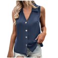 thumbnail image 2 of LSLJS Gilet Sans Manches Ample à Boutons à Col en V pour Femmes, Camisoles et Débardeurs pour Femmes, 2 of 9
