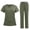 Army Green_007, variant on Ktyne Purple Scrubs for Women Set M Stretchy Nurse Uniform Short Sleeve Scrub Top & Jogger Pants Solid Color Scrubs Sets with Multi Pocket Dark Purple M