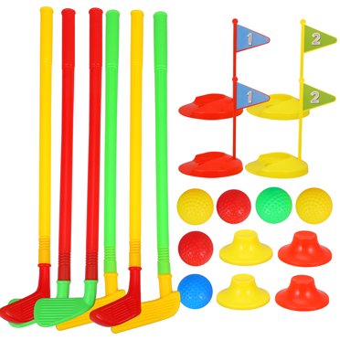 Miangastore Kids Golf Set Toy Assorted Color 2 Sets Simulated Golf Experience
