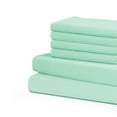 thumbnail image 3 of Swift Home Luxury 6-Piece Sheet Set with Extra Pillow Case, King, Sea Foam, 3 of 3