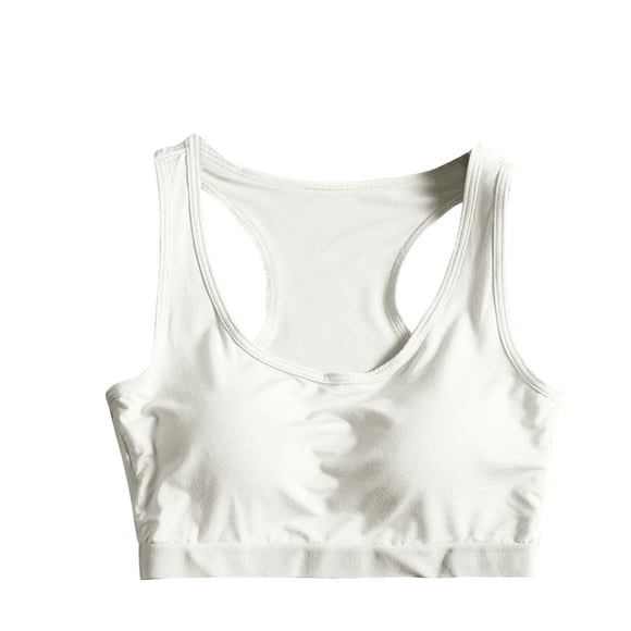 Pisexur Womens Bras Moisture Wicking Yoga Sports Bras Full Coverage Solid Color Everyday Bras Seamless Bralettes No Underwire Light Padded Wireless Underwear Y-Back Racerback Bras