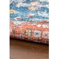 thumbnail image 2 of Markum 2' x 3' Washable Accent Rug, Teal and Rust, 2 of 7