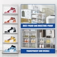 thumbnail image 3 of Stelive 6PCS Shoe Display Box Shoe Box Storage Container Stackable Shoe Storage Box 33.4x27.5x22.3cm, 3 of 12