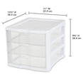 thumbnail image 3 of Sterilite ClearView Système d'Organisateur de Rangement Empilable à 3 Tiroirs, (Lot de 16), 3 of 11