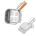 thumbnail image 3 of Stainless Steel Fryer Portable Deep Fryer Pot Outdoor and Indoor Cooking, Multifunctional Square Fryer with Frying Basket, Heat Resistant Wooden Handle, Compatible with Gas and Induction Cooktops, 3 of 5